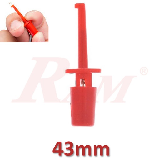 [AD43.TEST.HOOK.43MM.RED] Round Small Single Test Hook Clip 43mm - Red Color (SKU#AD43R)