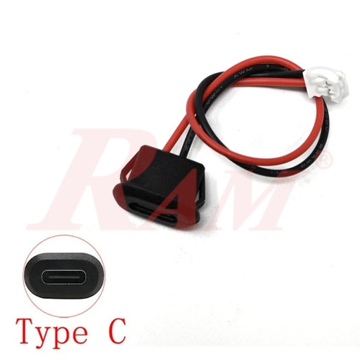 [WIRE.USB.C.PW.F.2PIN] USB Power Outlet Type-C Female 2P Charger Panel Socket Wire (SKU#CUSHX)