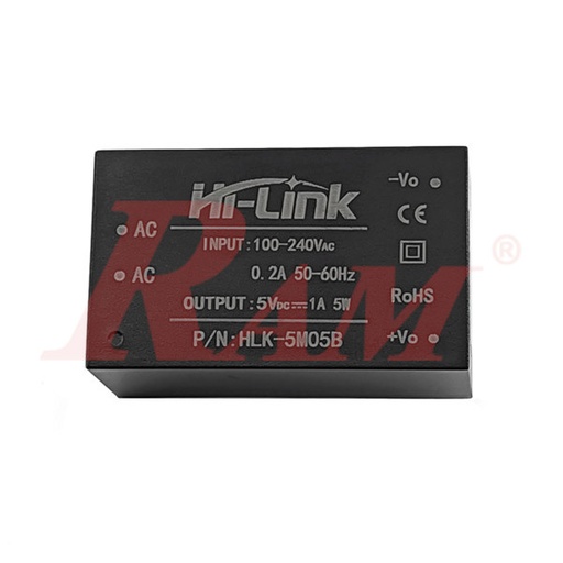 [AC.DC.HLK5M05B] AC-DC Module 5W 220Vac to 5Vdc (HLK-5M05B)