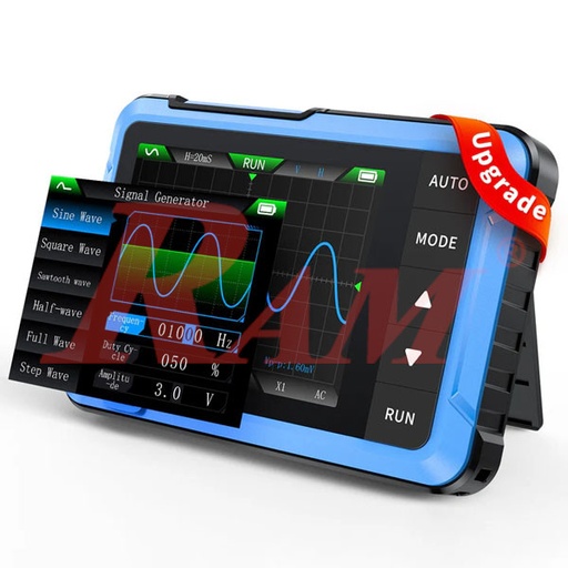 [AVO.DSO510.FNIRSI] FNIRSI® DSO-510 10MHz 48MS/s Mini Handheld Digital Oscilloscope & DDS Signal Generator أوسيلوسكوب رقمي محمول ميني 10 ميجاهرتز + مولد إشارة DDS