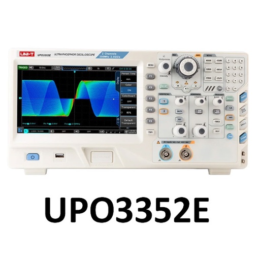 [AVO.UPO3352E.UNIT] UNI-T UPO3352E 2-Channel Digital Storage Oscilloscope 350 MHz with 2.5 GSa/s Sampling Rate جهاز اوسلسكوب احترافي 350 ميجاهرتز 2 قناة مزود بقياسات وخصائص متقدمة
